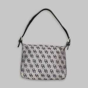 Dooney & Bourke Monogram Canvas Shoulder Bag – Black & Gray